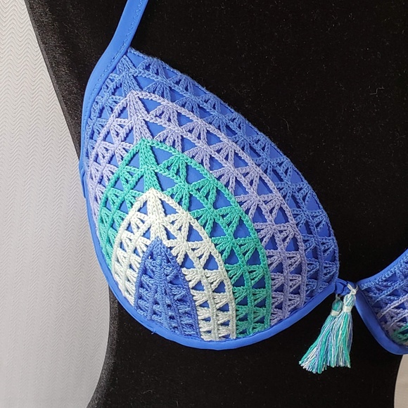Shade & Shore Women's Shore Crochet Bikini Top - Picture 3 of 6